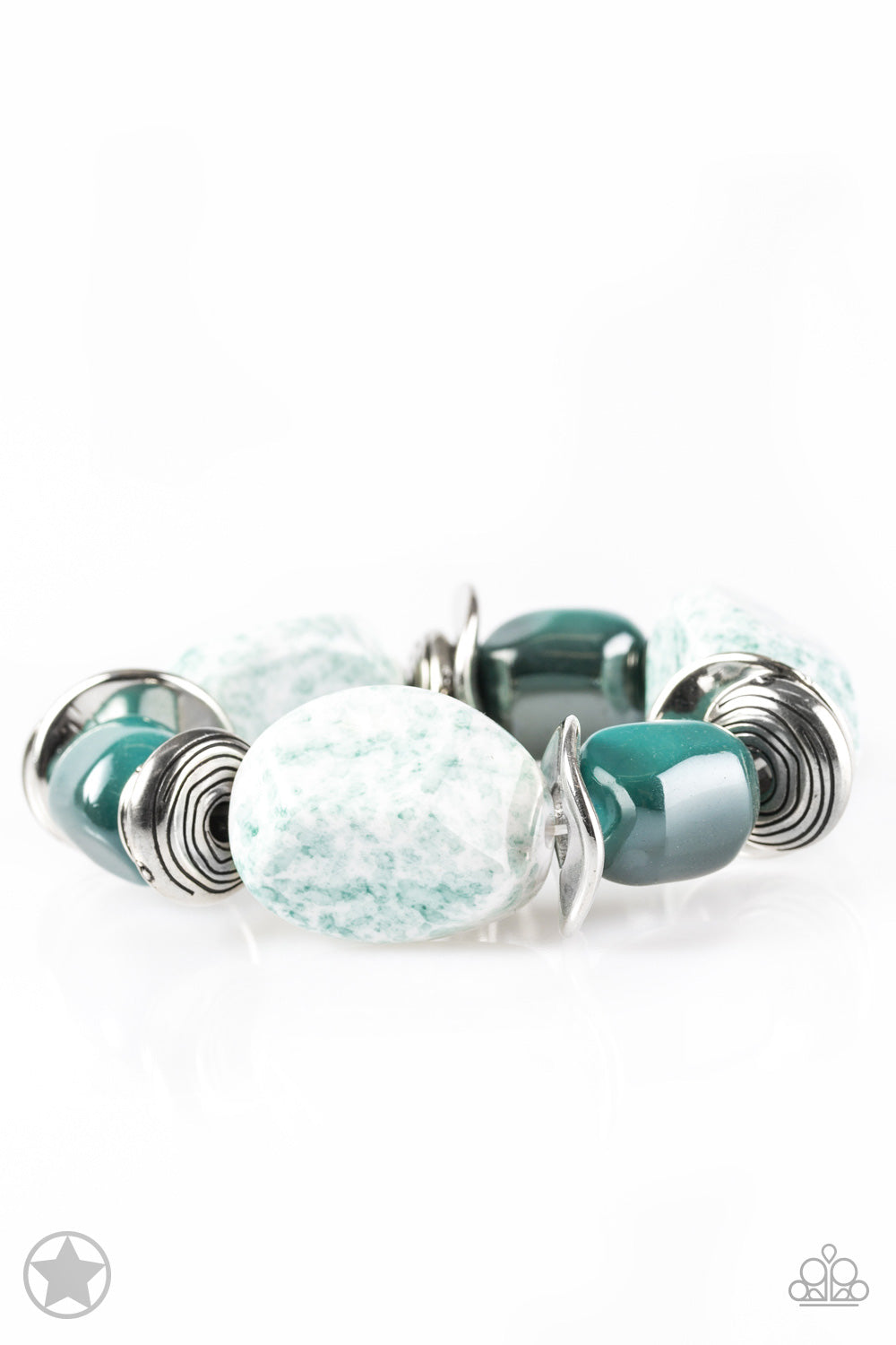 Glaze of Glory Blue Blockbuster Bracelet - Paparazzi Accessories - jazzy-jewels-gems