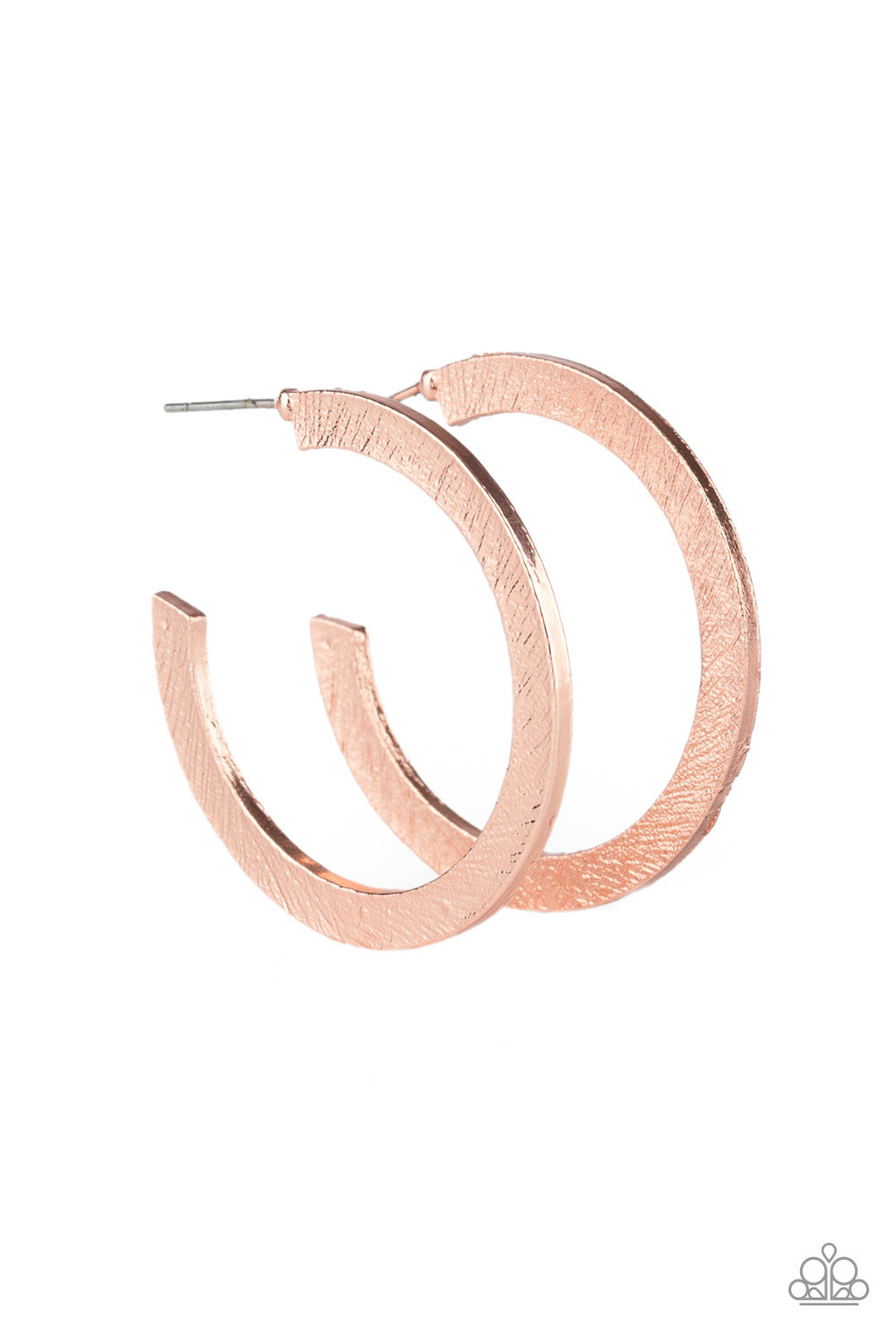 HAUTE Glam Copper Hoop Earring - Paparazzi Accessories