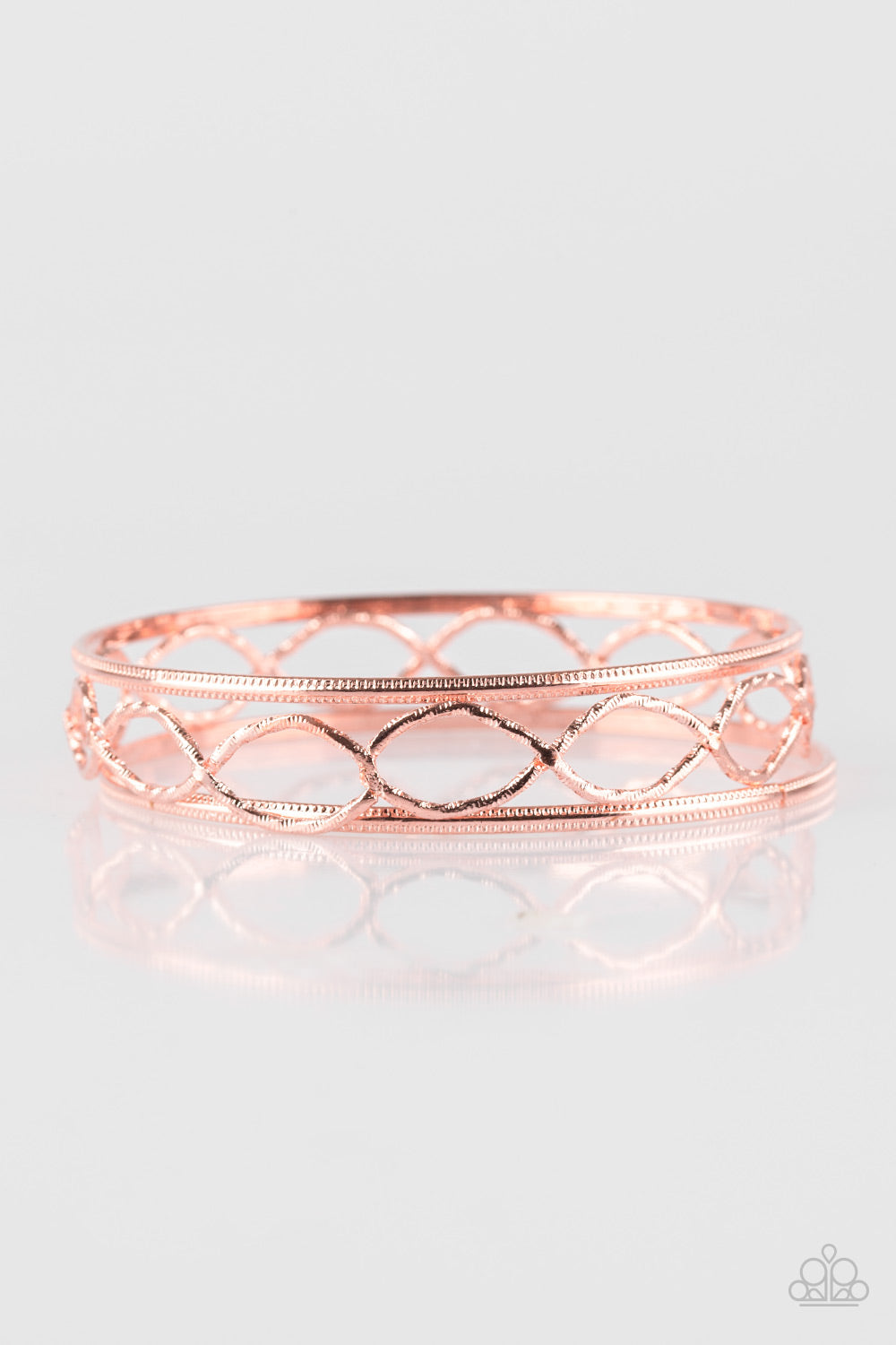 Metal Manic Copper Bangle Bracelet - Paparazzi Accessories