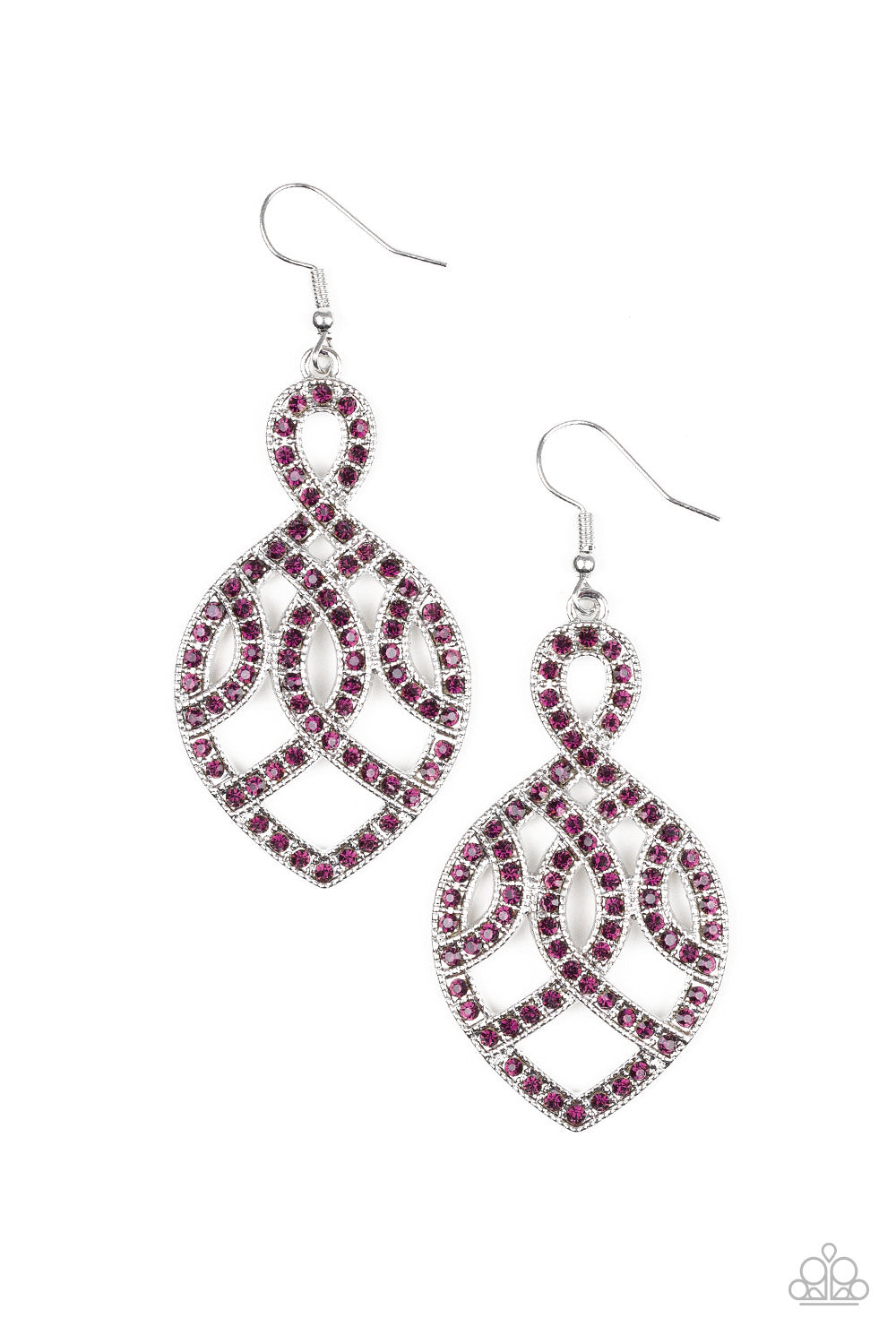 A Grand Statement Purple Earring - Paparazzi Accessories