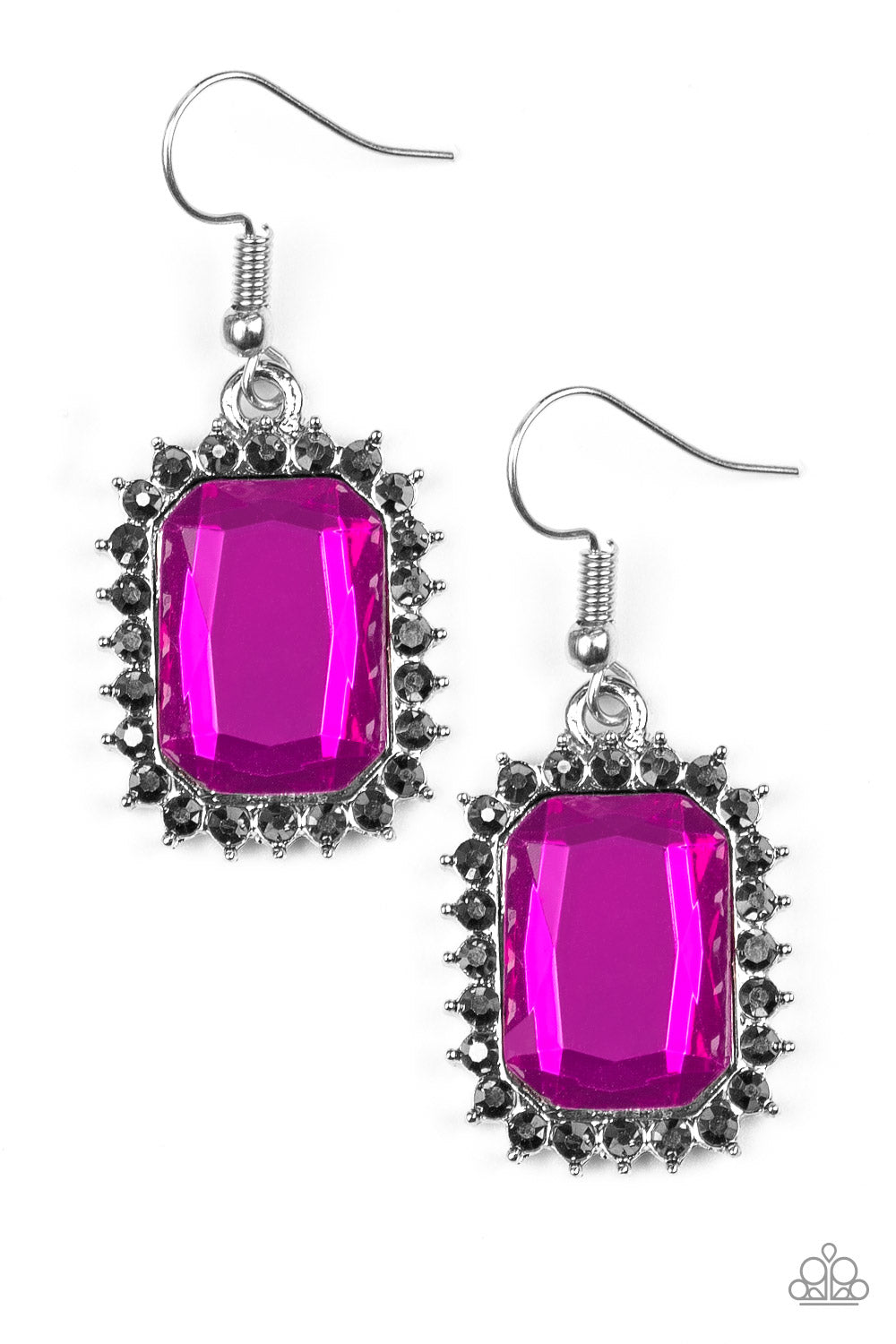 Downtown Dapper Pink Earring - Paparazzi Accessories