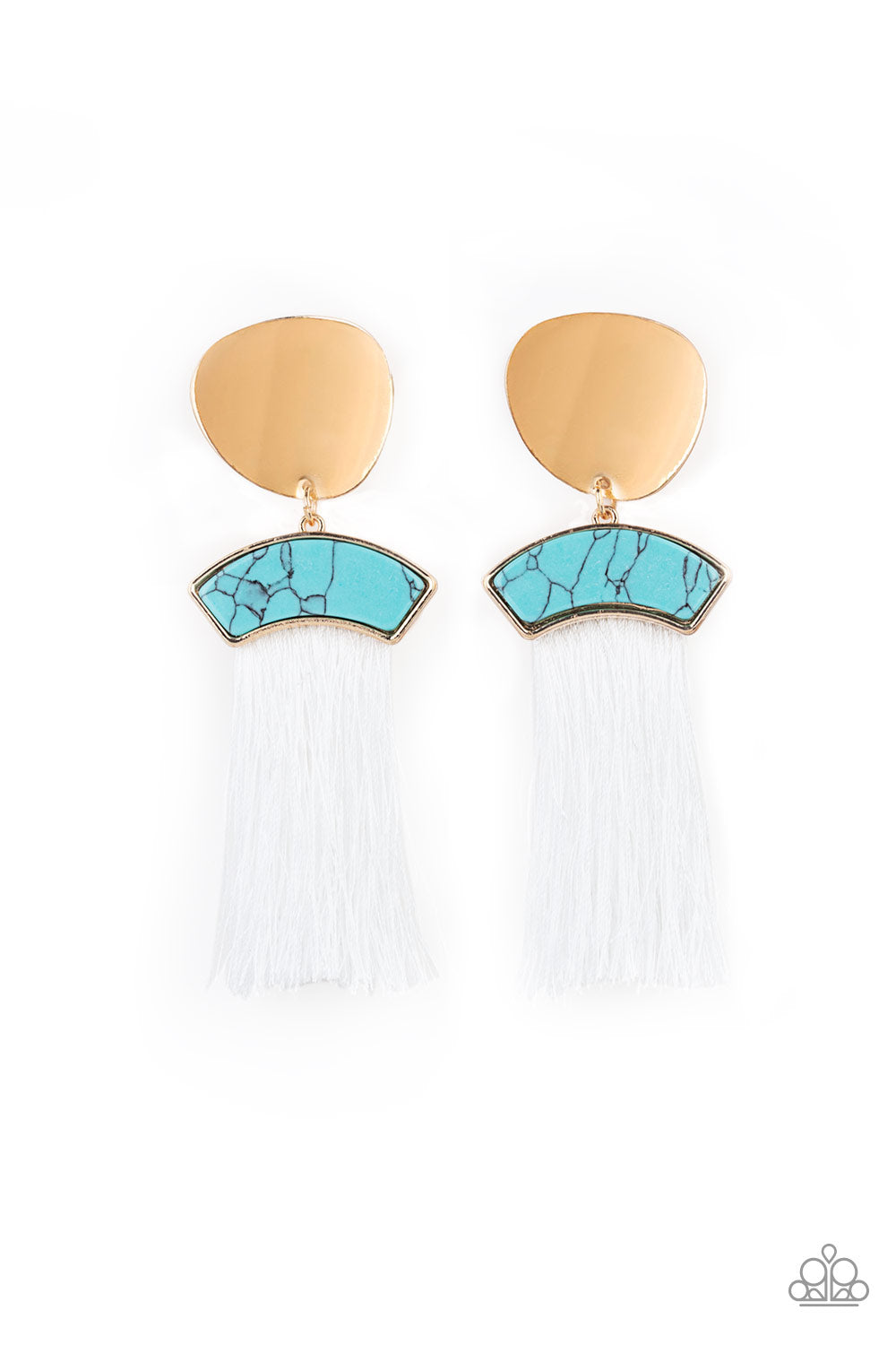 Insta Inca Turquoise Tassel Earring - Paparazzi Accessories