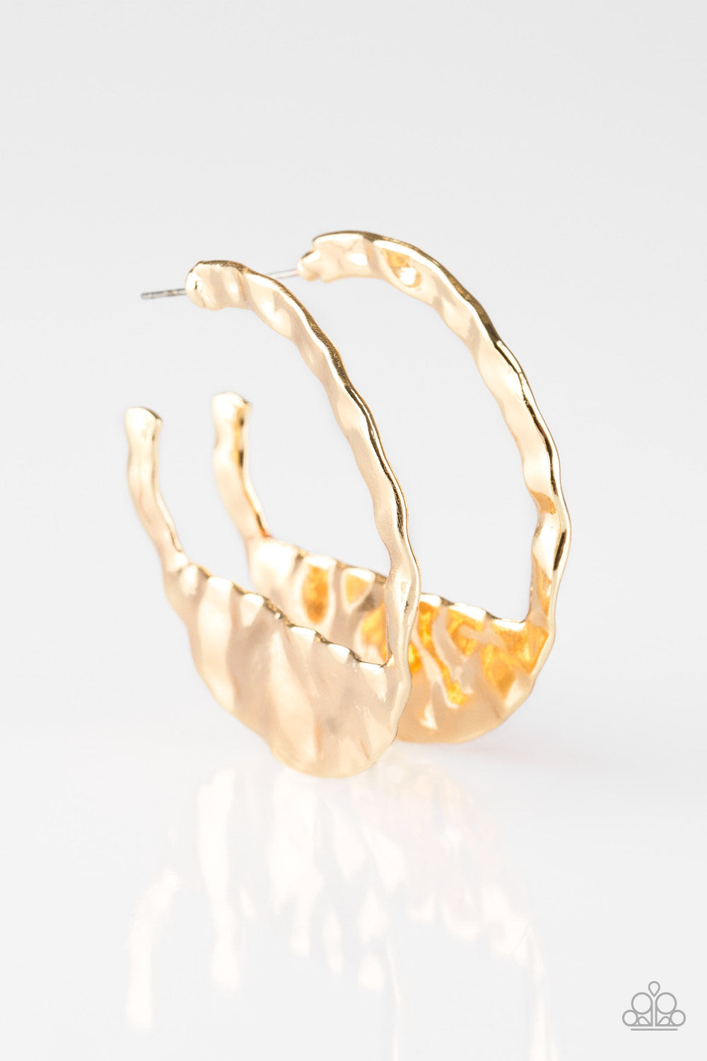 The BEAST Of Me Gold Hoop Earring - Paparazzi Accessories