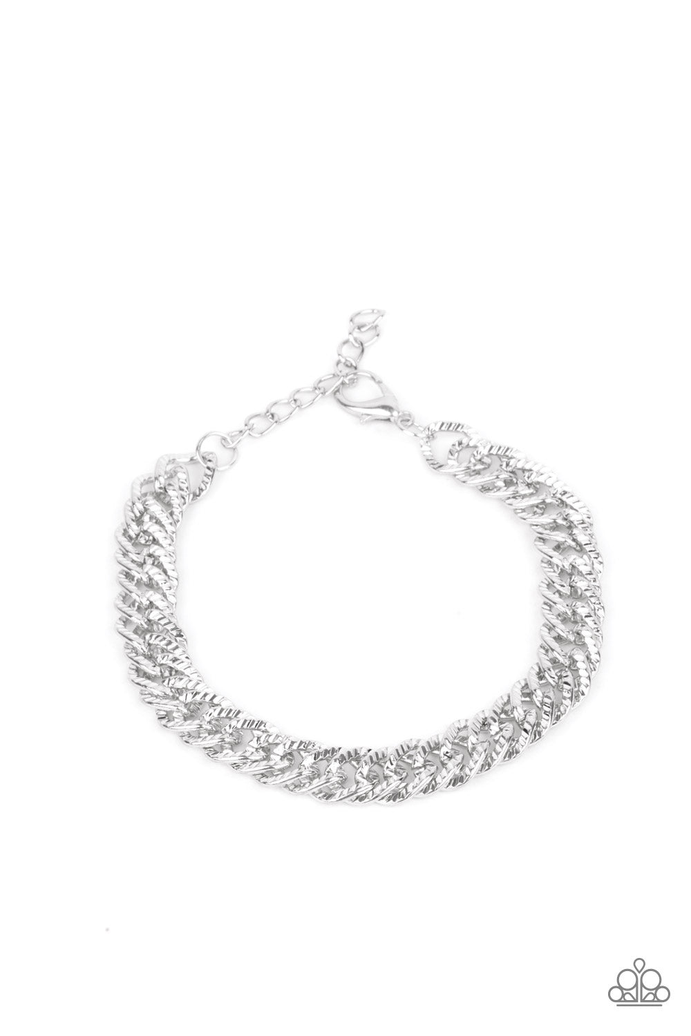 Urban Uppercut Silver Unisex Necklace & Bracelet Set - Paparazzi Accessories