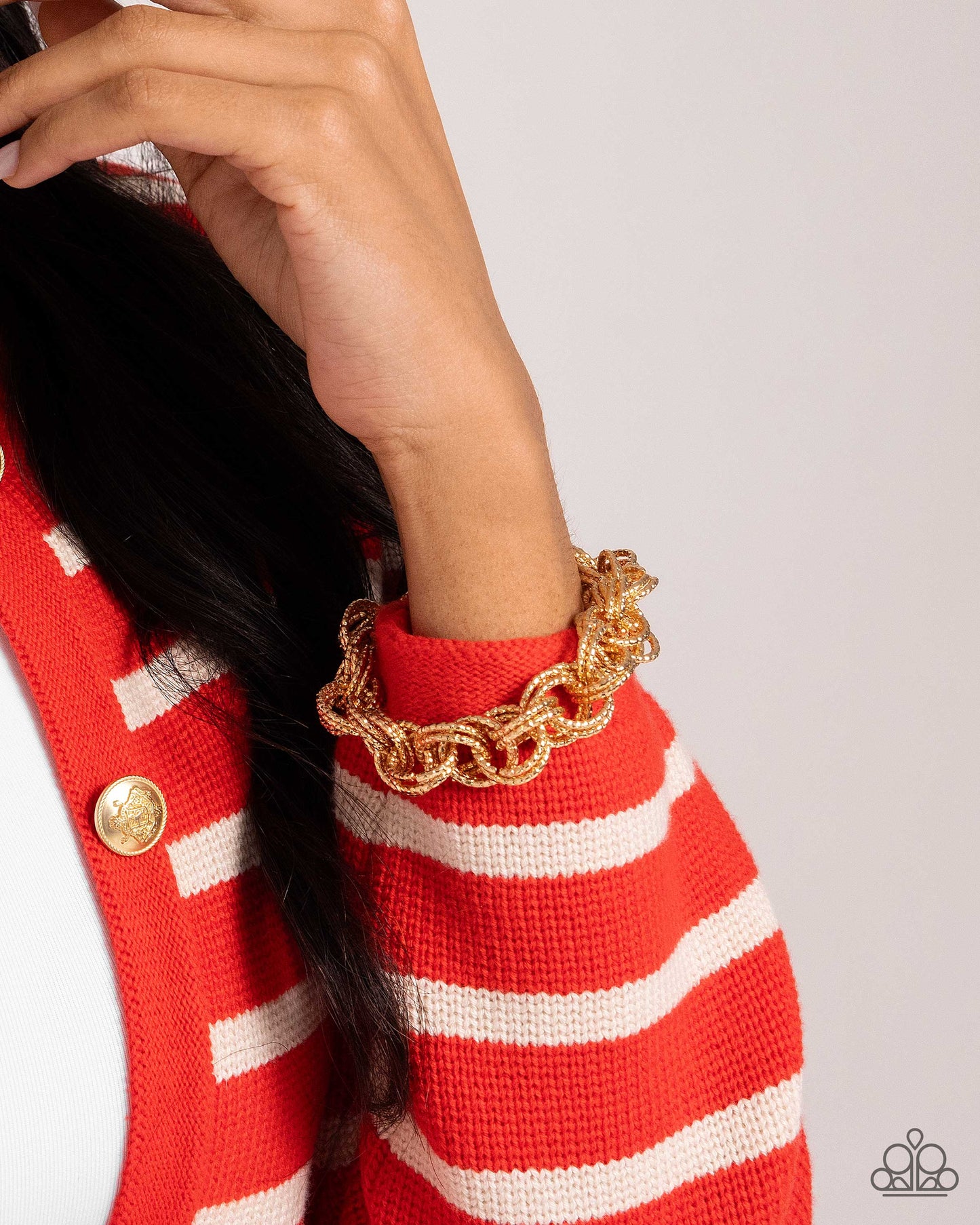 Audible Shimmer Gold Bracelet - Paparazzi Accessories