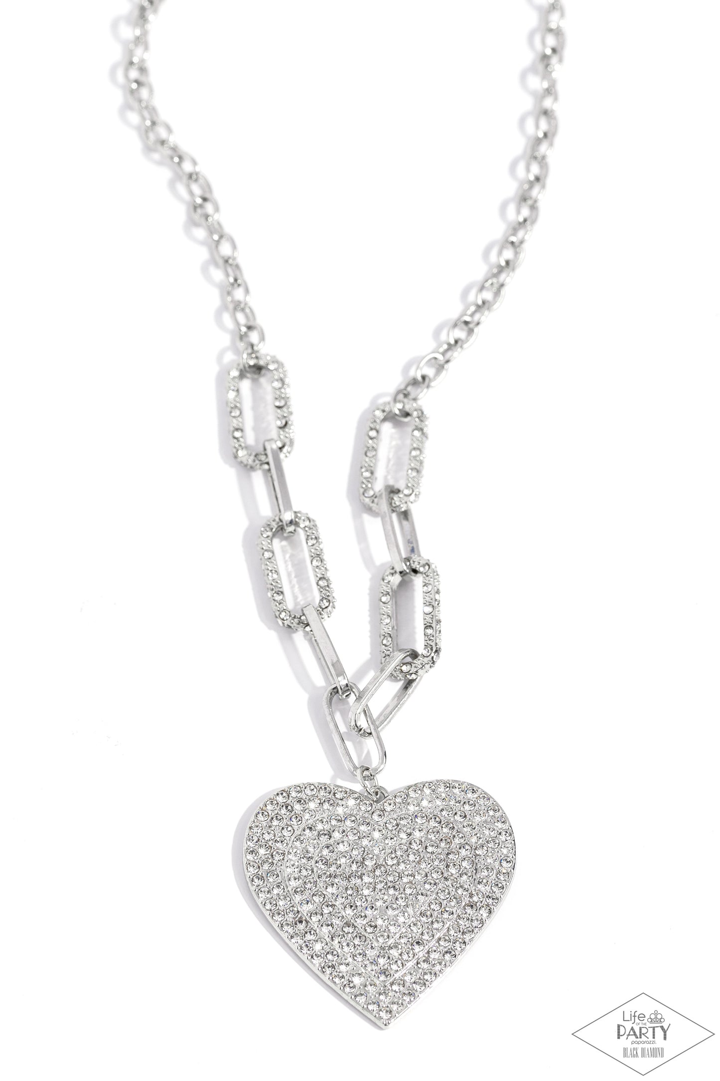 Roadside Romance White Heart LOP Necklace - Paparazzi Accessories