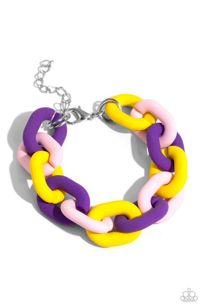 Speed SMILE Purple Necklace & Bracelet Set - Paparazzi Accessories