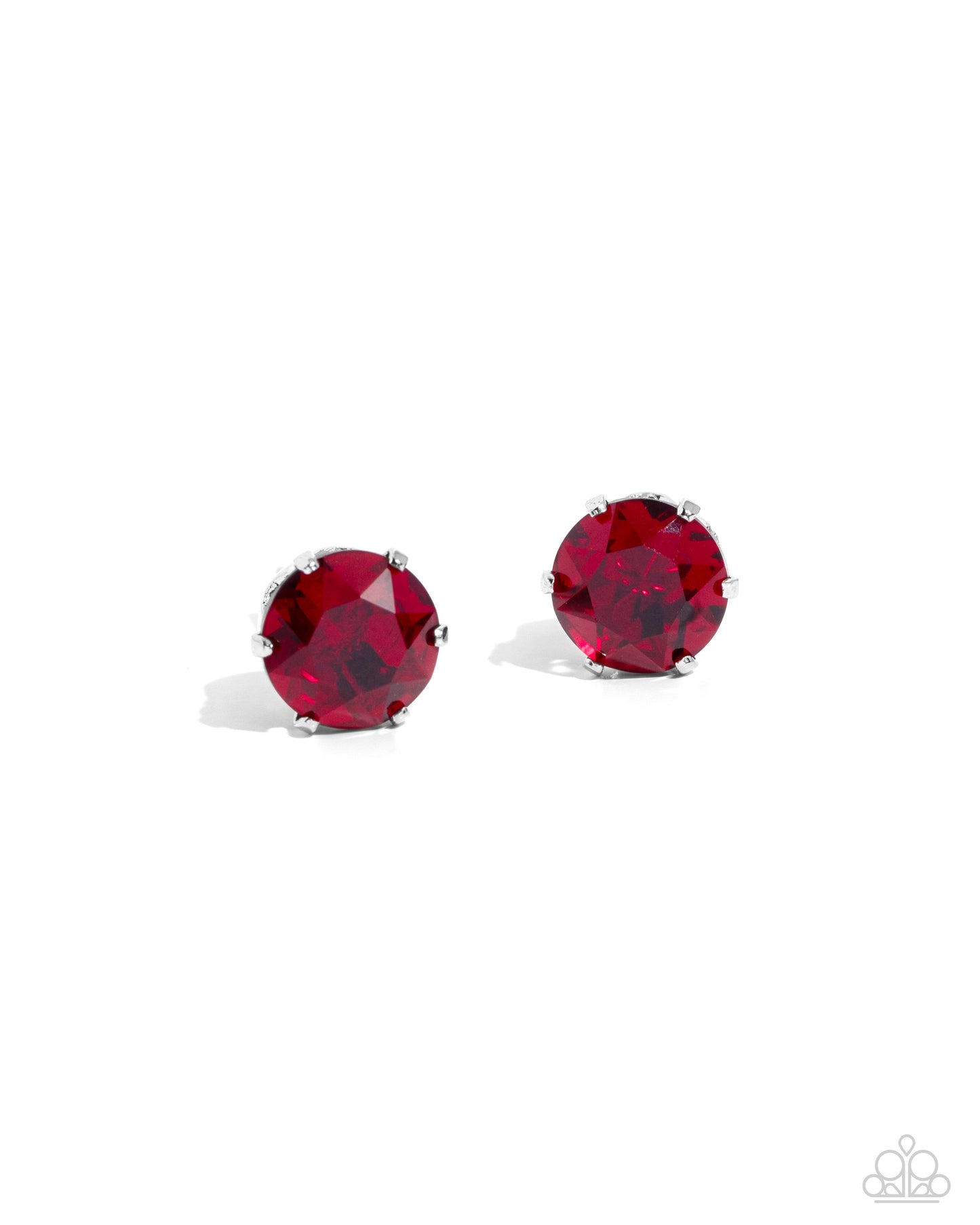 Breathtaking Birthstone Red Post Earring - Paparazzi Accessories