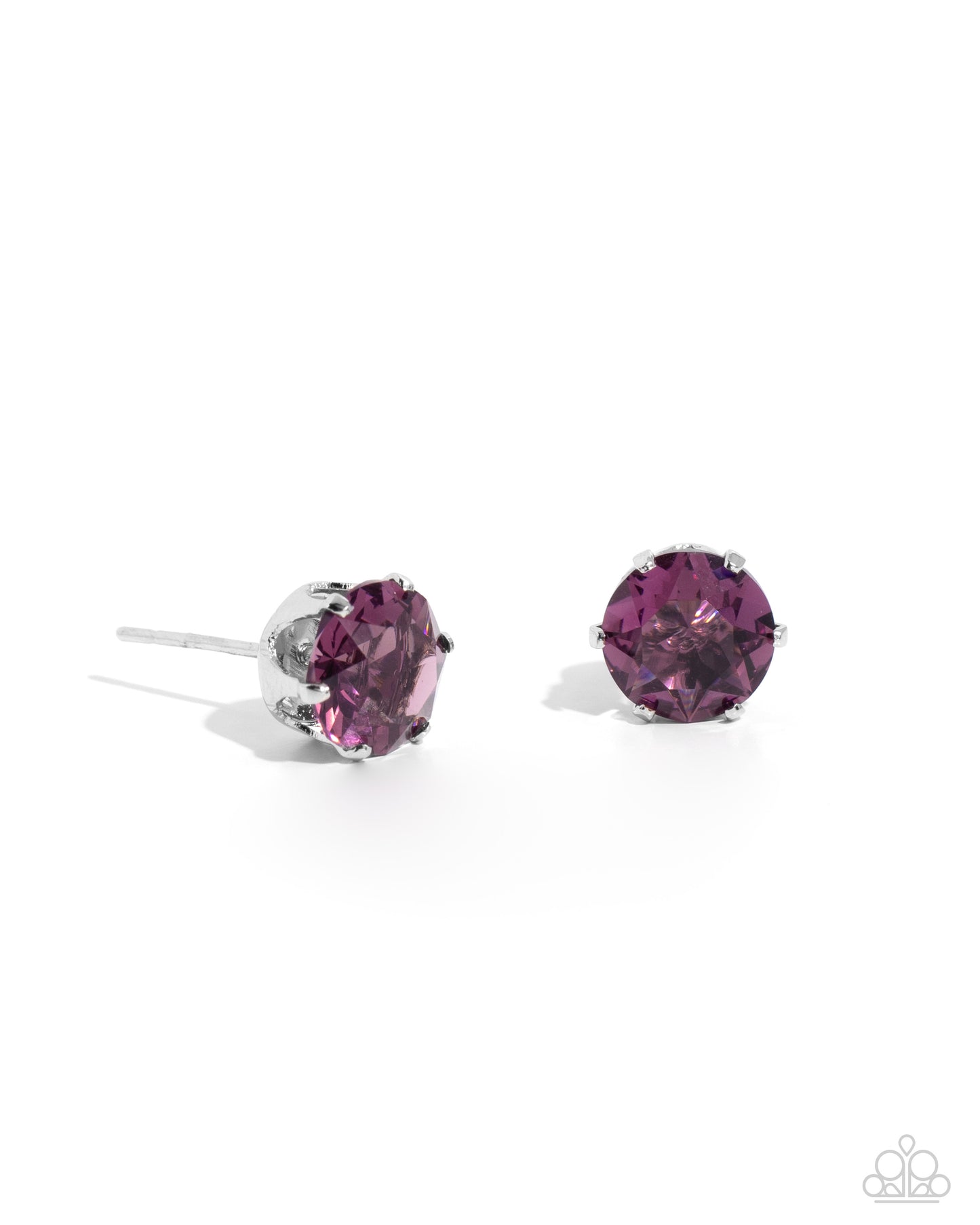 Breathtaking Birthstone Purple Amethyst Post Earring - Paparazzi Accessories