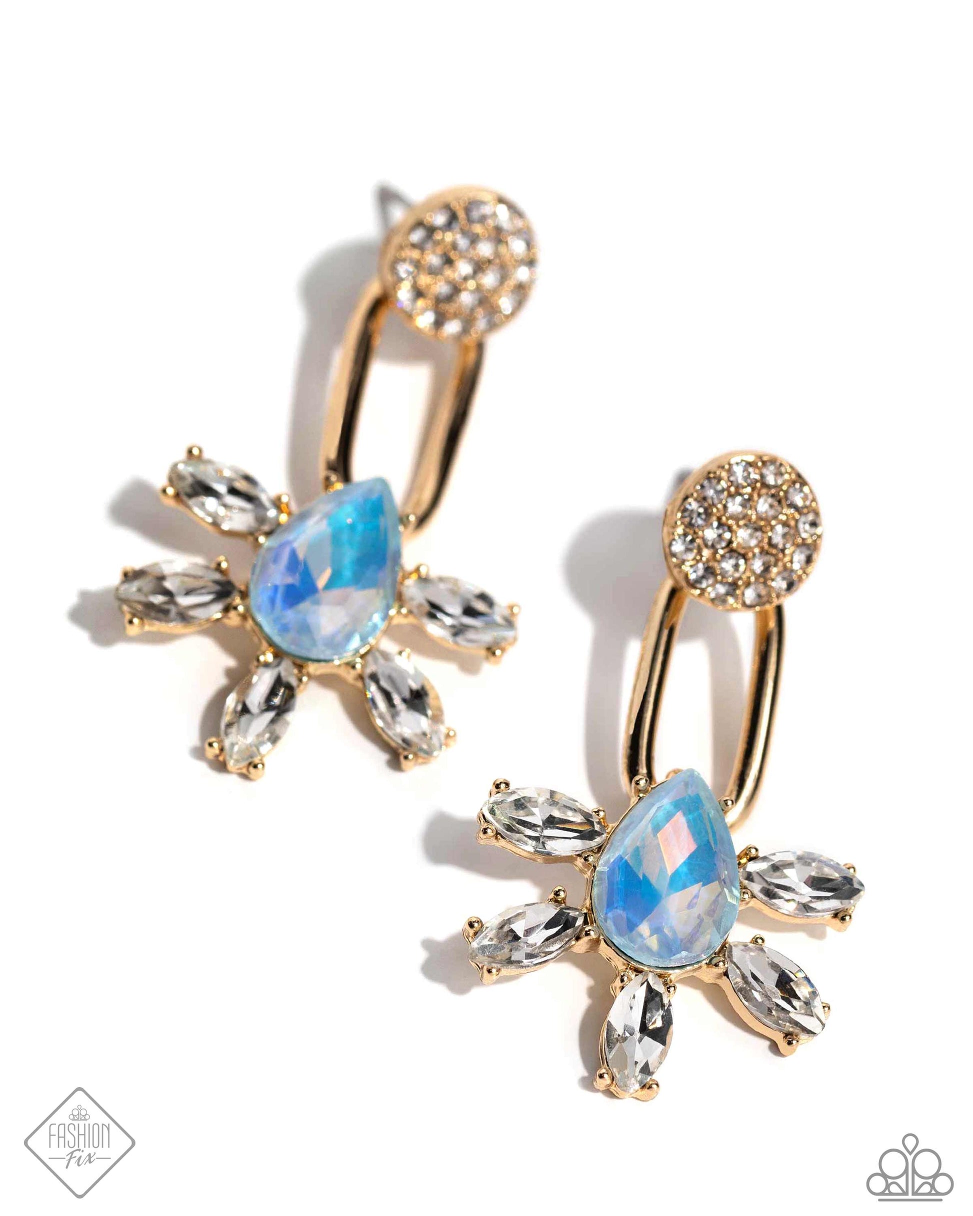 Heirloom Headline Gold Post Earring - Paparazzi Accessories