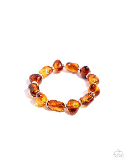 GLASSY Getaway Brown Necklace & Bracelet Set - Paparazzi Accessories
