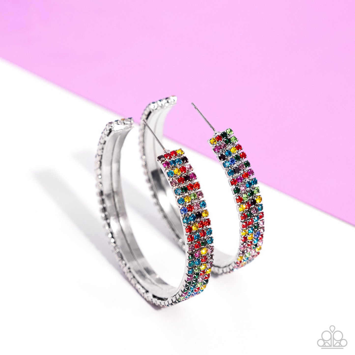 Stacked Symmetry Multi Hoop Earring - Paparazzi Accessories