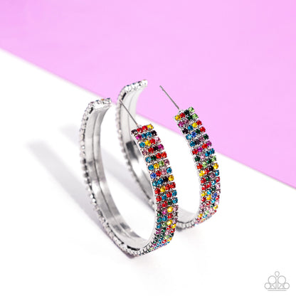Stacked Symmetry Multi Hoop Earring - Paparazzi Accessories