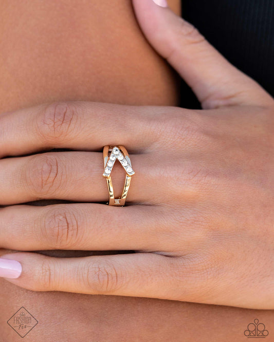 Linear Law Gold Ring - Paparazzi Accessories