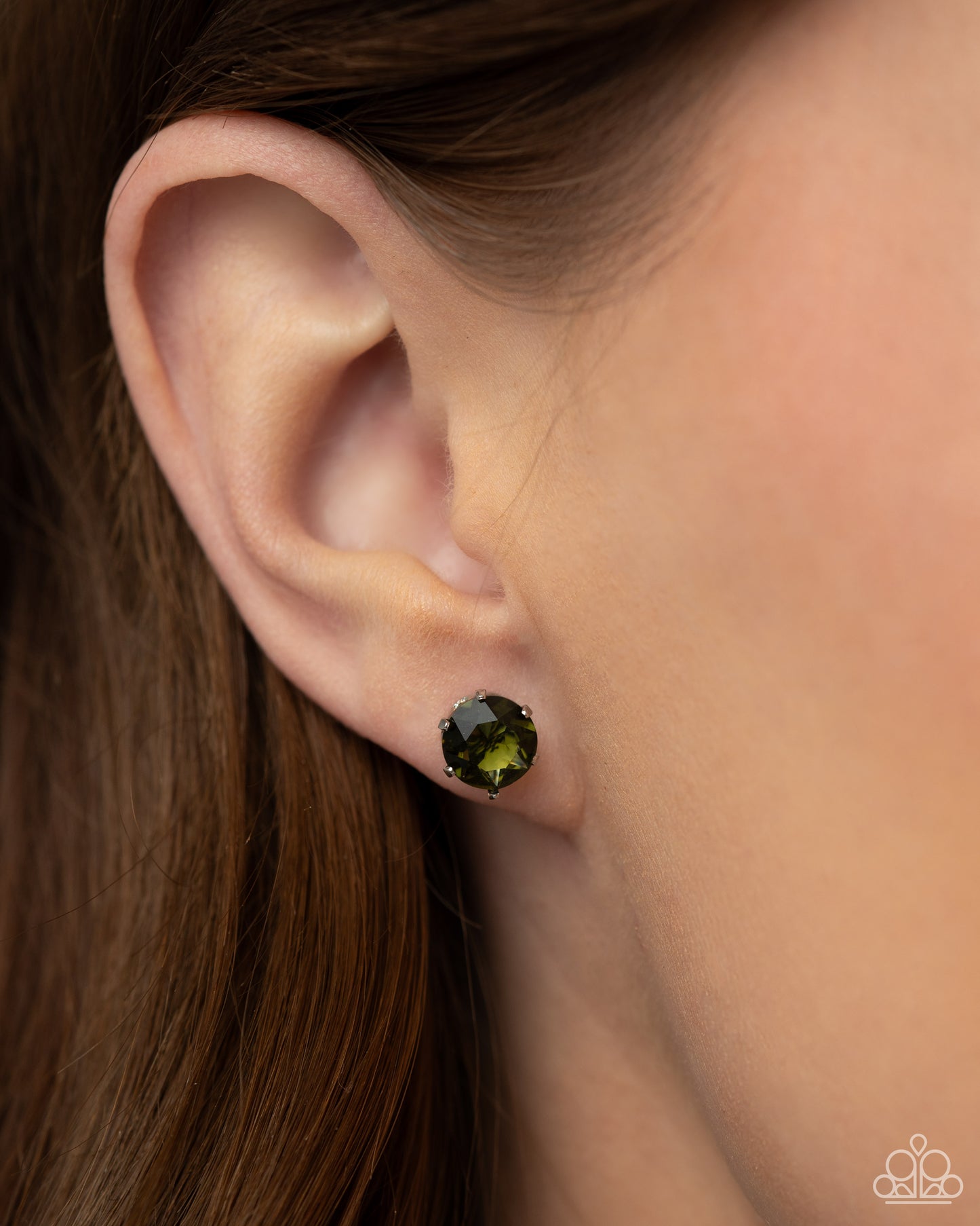 Breathtaking Birthstone Green Peridot Post Earring - Paparazzi Accessories