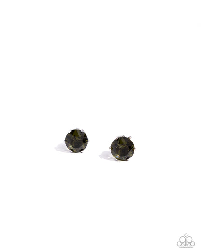 Breathtaking Birthstone Green Peridot Post Earring - Paparazzi Accessories