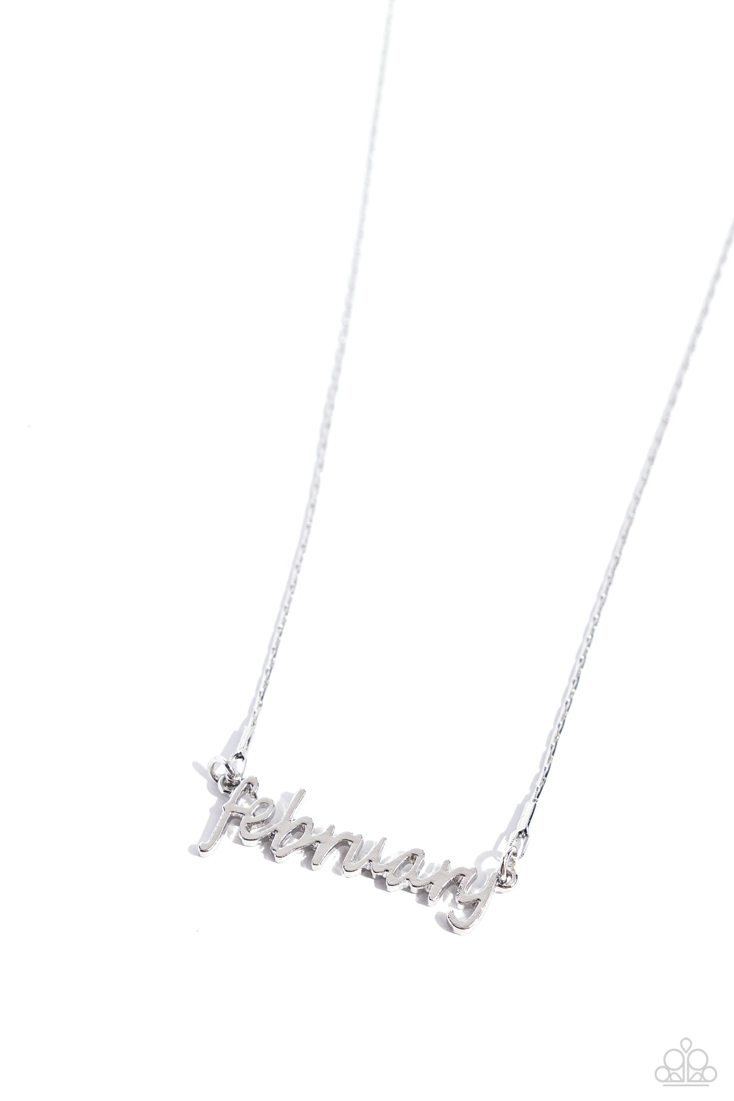 Birth Month Bling (February) Silver Necklace - Paparazzi Accessories