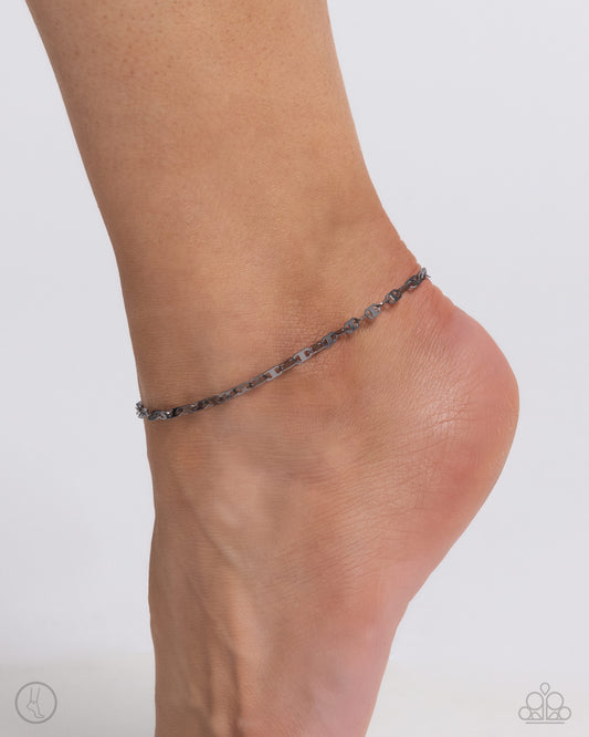 Linked Legacy Black Anklet - Paparazzi Accessories