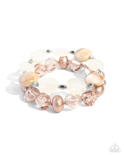 Essential Elegance Brown Necklace & Bracelet Set - Paparazzi Accessories