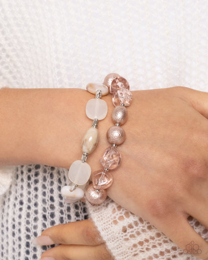 Essential Elegance Brown Necklace & Bracelet Set - Paparazzi Accessories