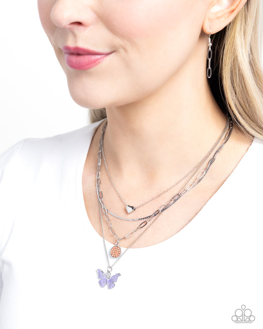 Whimsical Wardrobe Purple Butterfly Necklace - Paparazzi Accessories