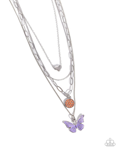 Whimsical Wardrobe Purple Butterfly Necklace - Paparazzi Accessories