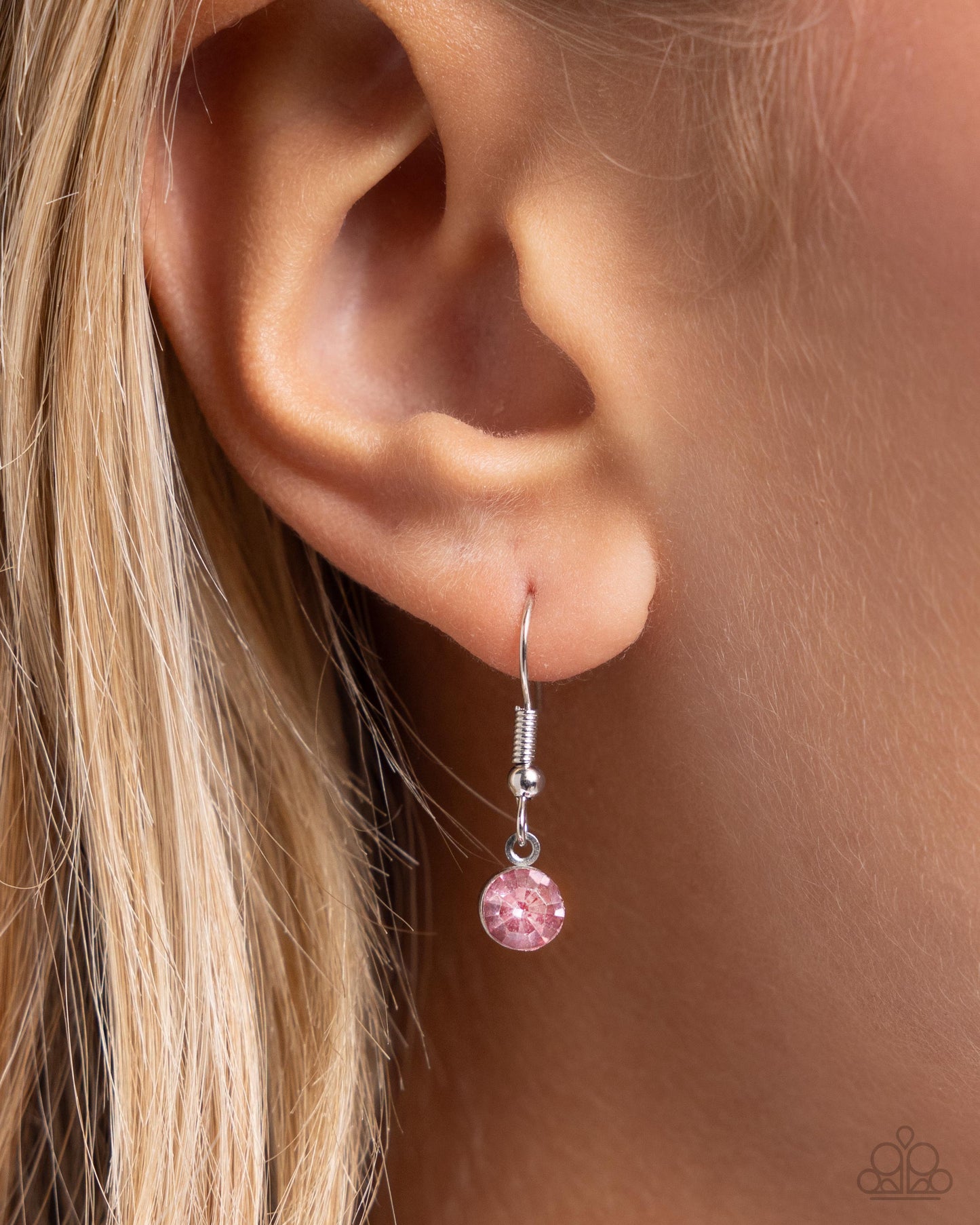 Luxurious Love Pink Heart Necklace - Paparazzi Accessories  Three mismatched silver chains loop and layer below the neckline. Featured on the uppermost chain, set in a curly cursive font, silver letters spell out the word "love" while the centermost chain features a light rose rhinestone-encrusted heart for a romantic radiant display. Features an adjustable clasp closure.  Sold as one individual necklace. Includes one pair of matching earrings.  P2RE-PKXX-423XX