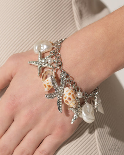 Seashell Shanty White Necklace & Bracelet Set - Paparazzi Accessories