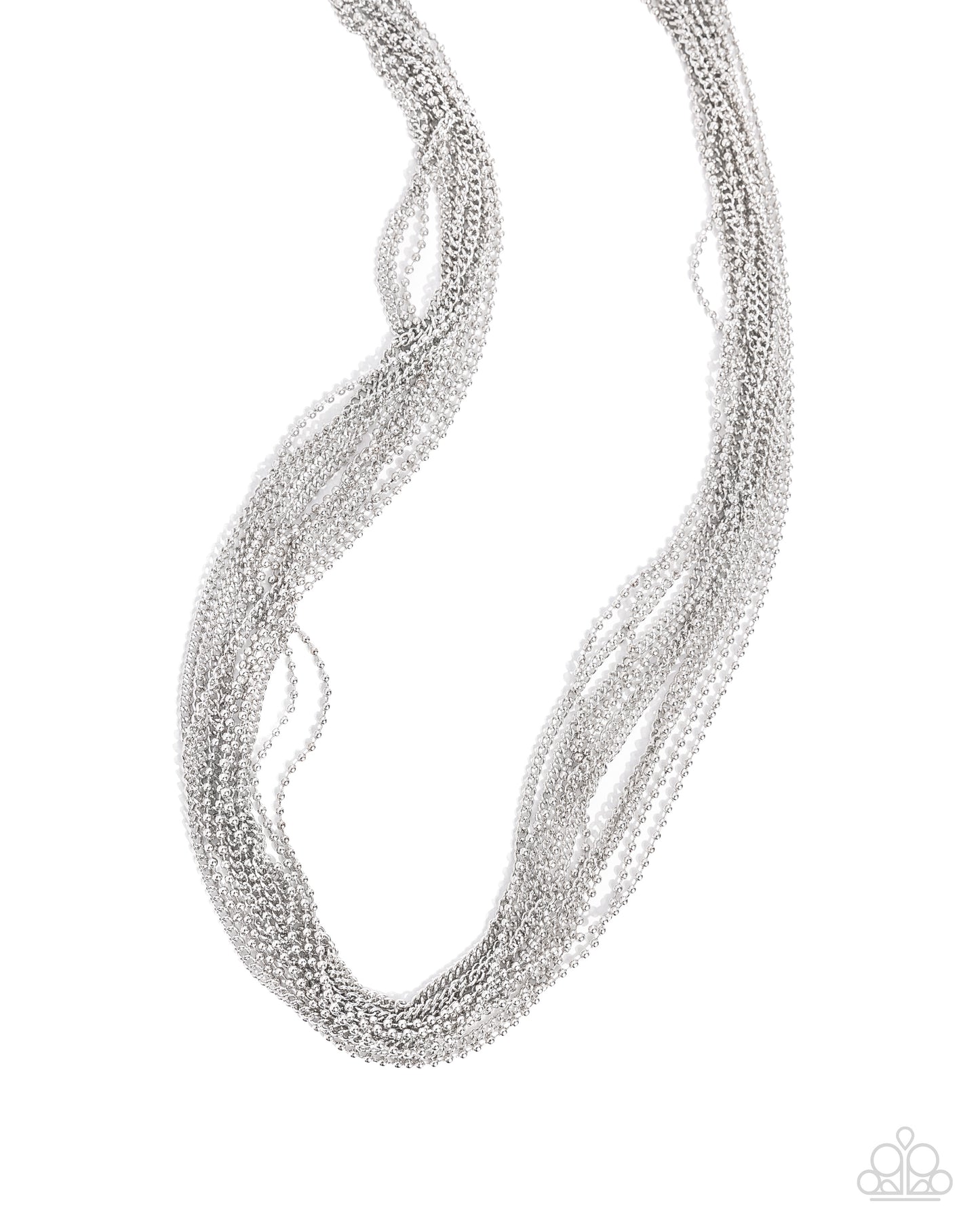 Backstage Ball Silver Necklace -  Paparazzi Accessories