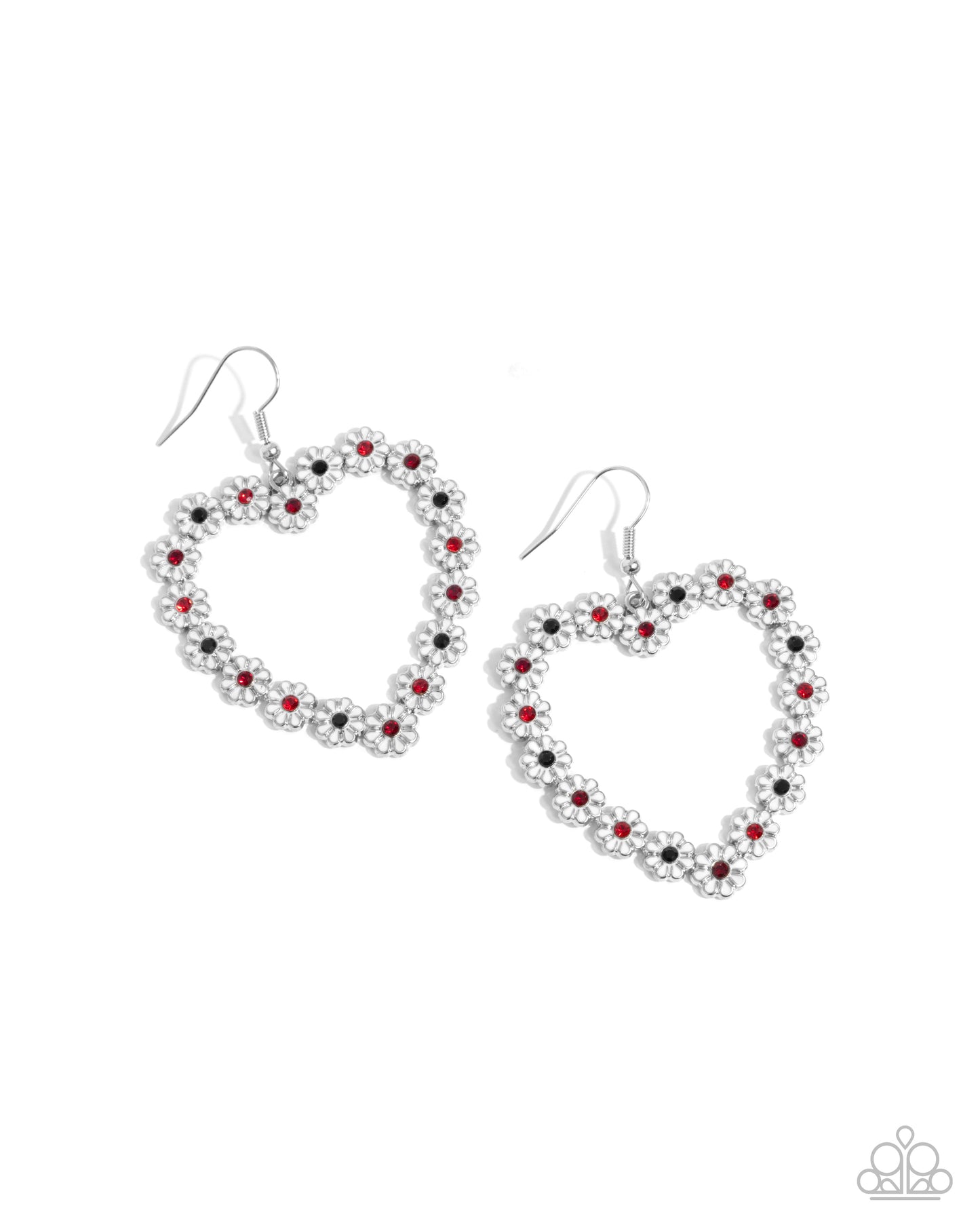 Beautiful Take White Heart Earring - Paparazzi Accessories