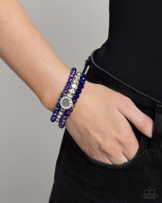 Heroic Haute Blue Stretch - Paparazzi Accessories