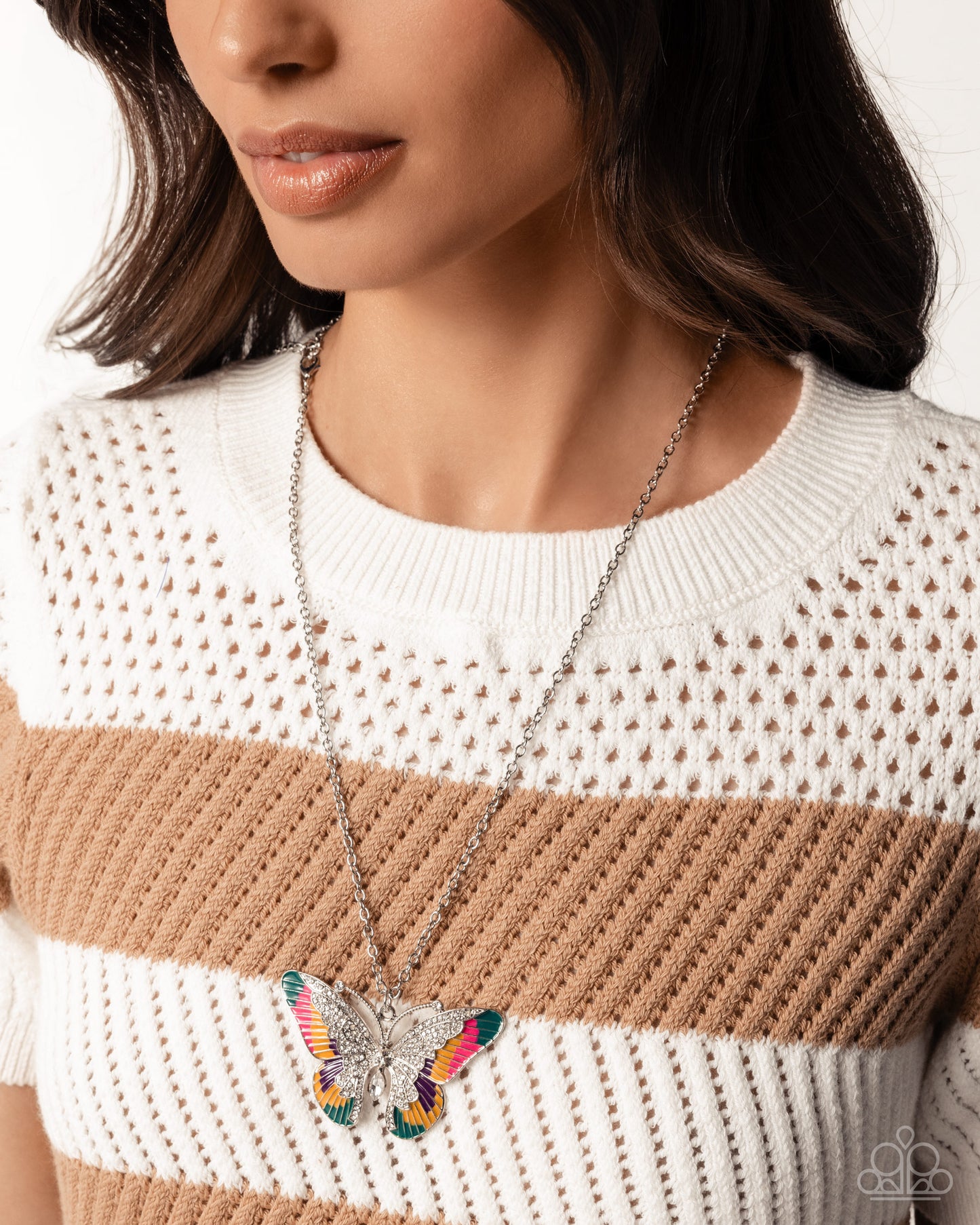 Papillon Pizzazz Yellow Butterfly Necklace - Paparazzi Accessories