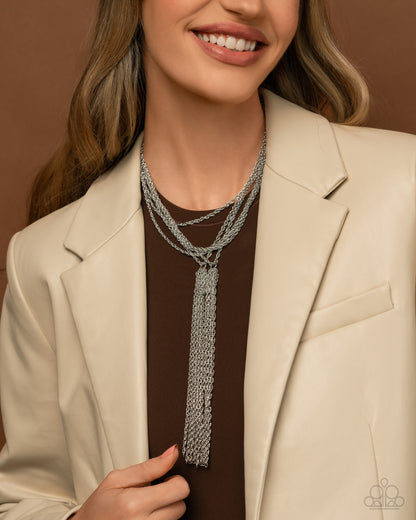 Fortunate Freedom Silver Necklace - Paparazzi Accessories