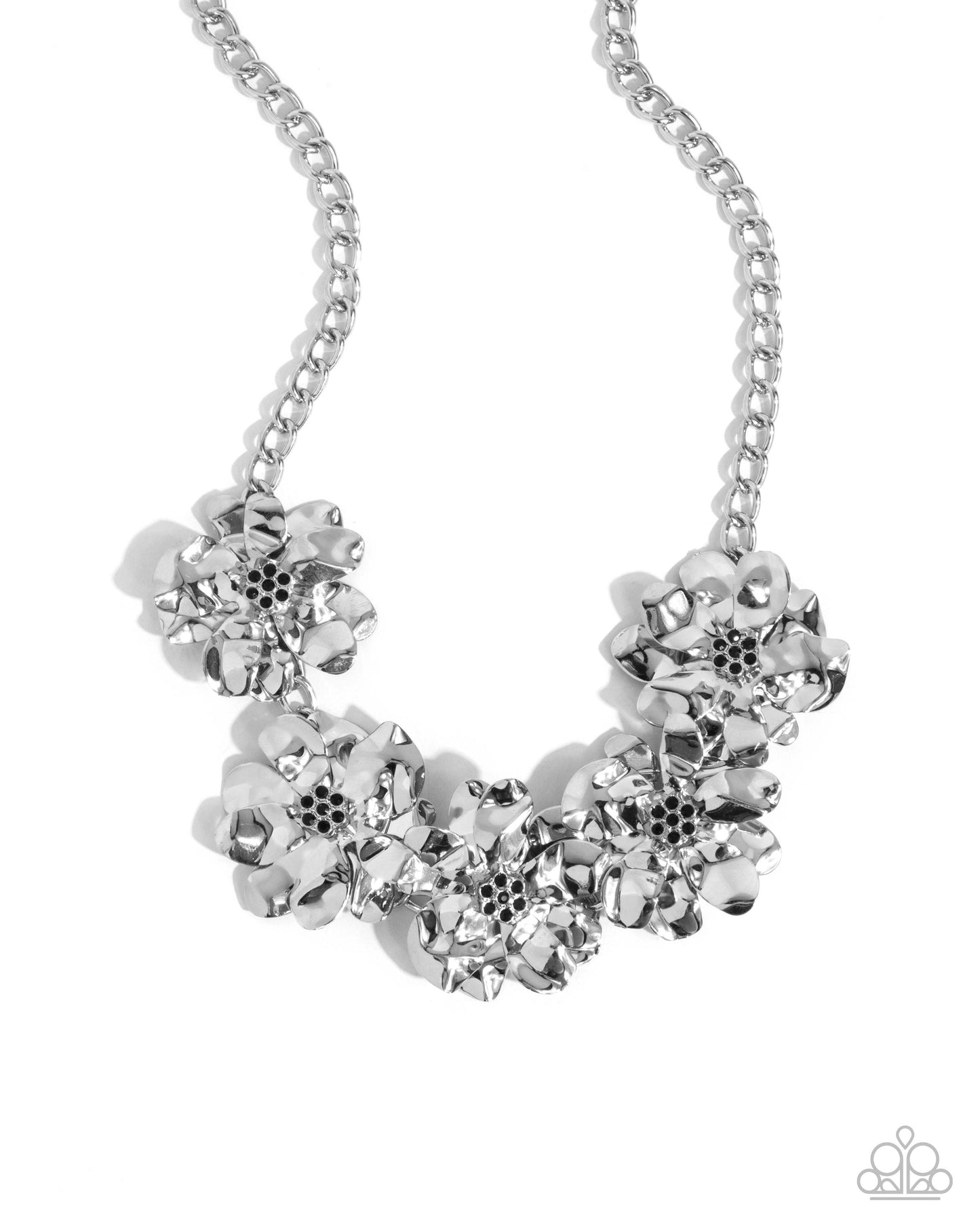 Laid-Back Luster Black Flower Necklace - Paparazzi Accessories