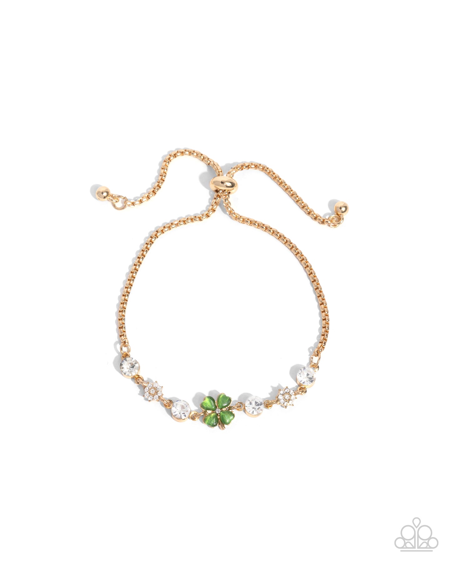 St. Patricks Pizzazz Green Lariat Bracelet - Paparazzi Accessories