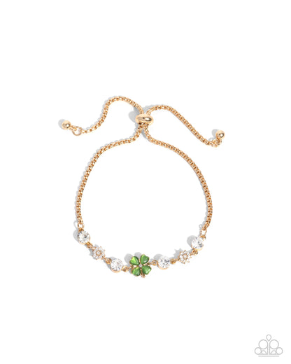 St. Patricks Pizzazz Green Lariat Bracelet - Paparazzi Accessories
