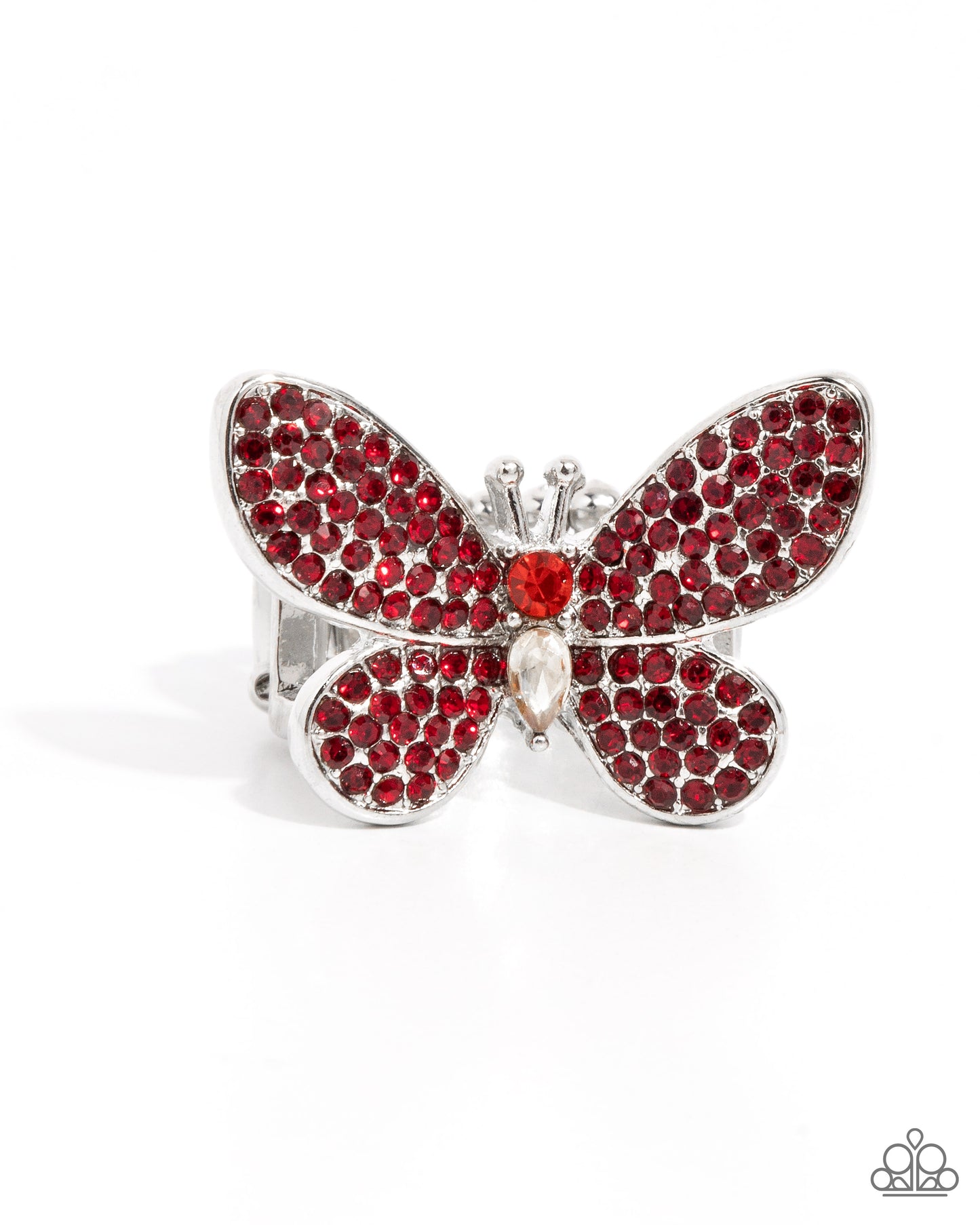 Admirable Ascension Red Butterfly Ring - Paparazzi Accessories