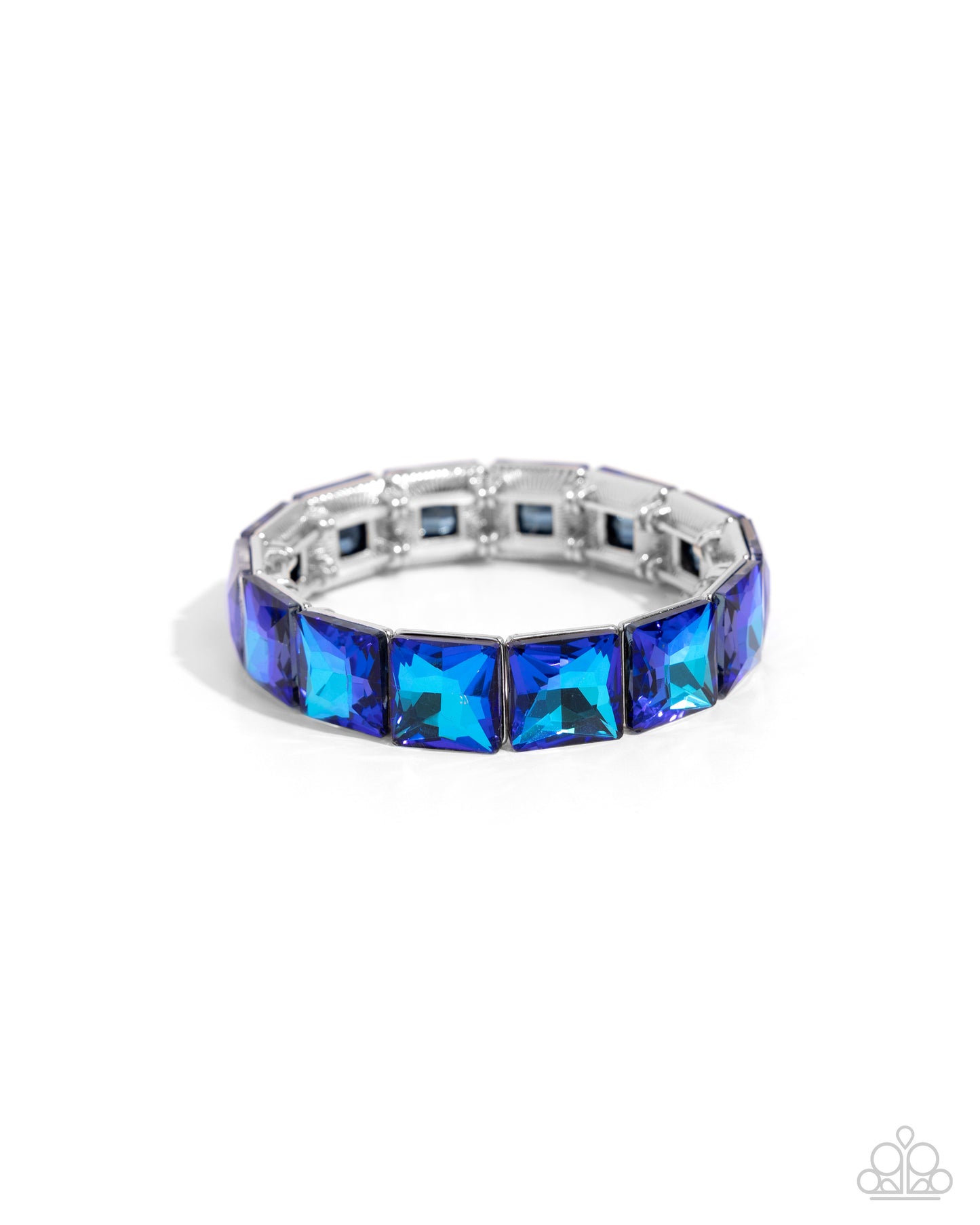 Upscale Funk Blue Stretch Bracelet - Paparazzi Accessories
