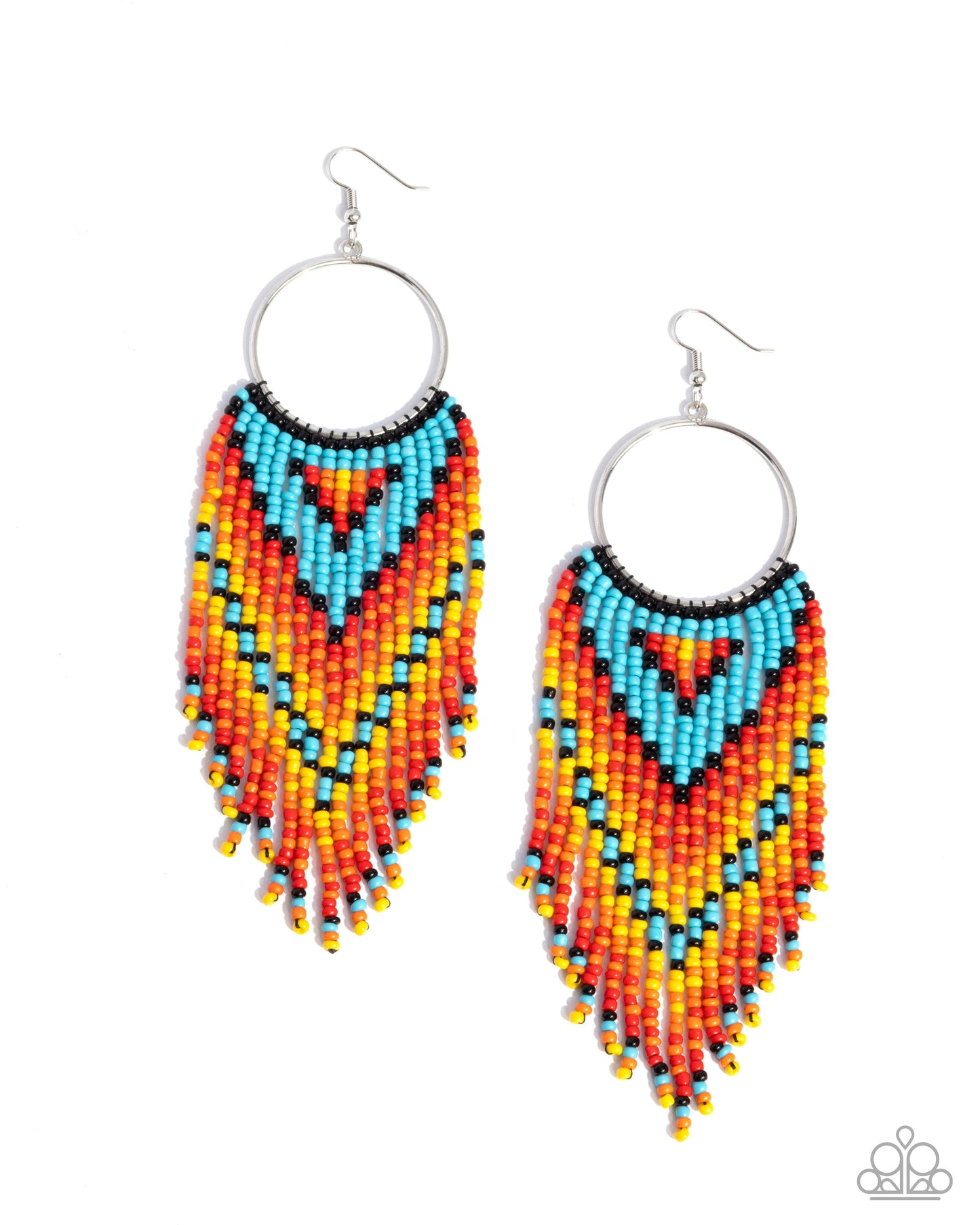 Waving the Banner Multi Seed Bead Earring - Paparazzi Accessories