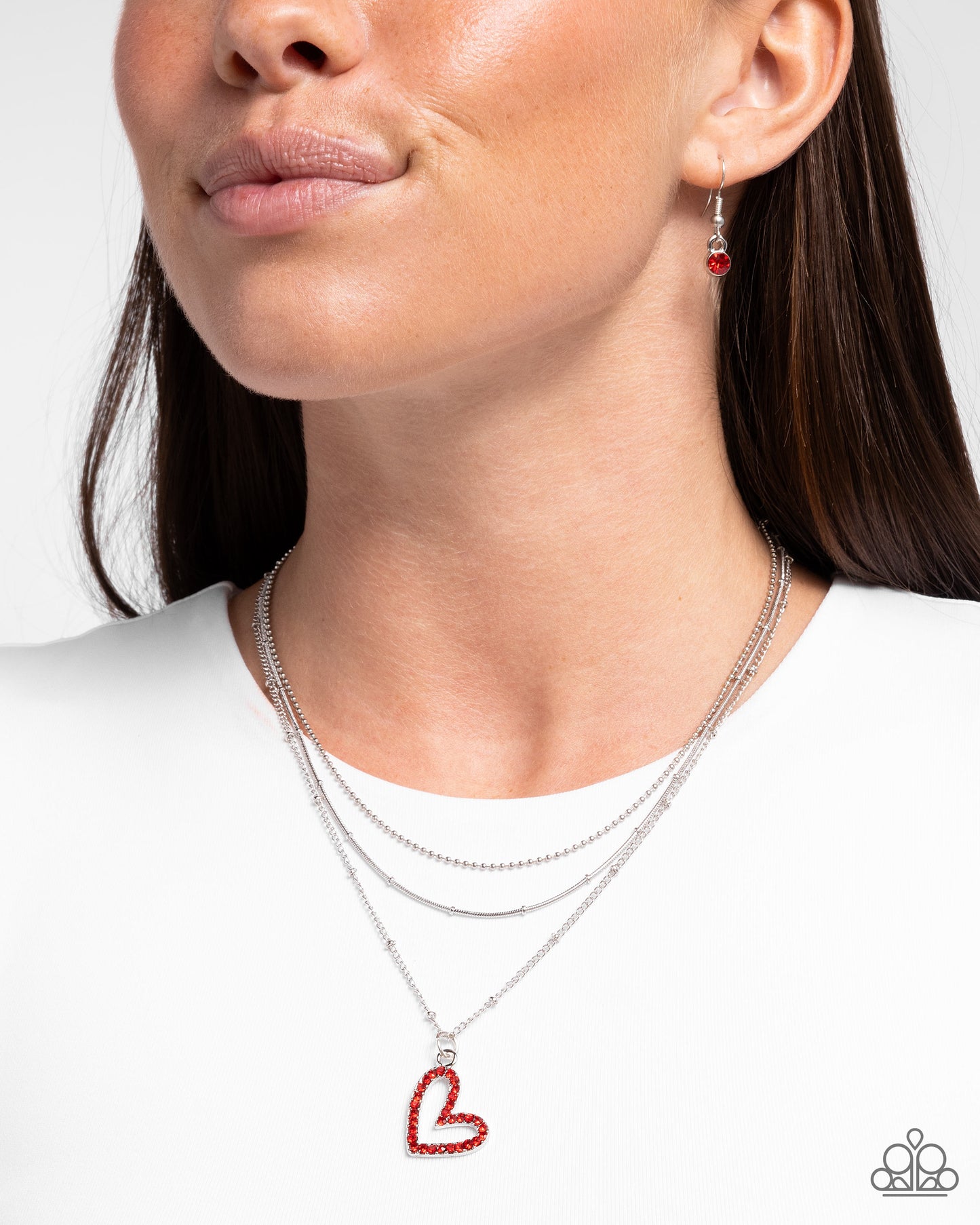 Valentines Day Decadence Red Heart Necklace - Paparazzi Accessories