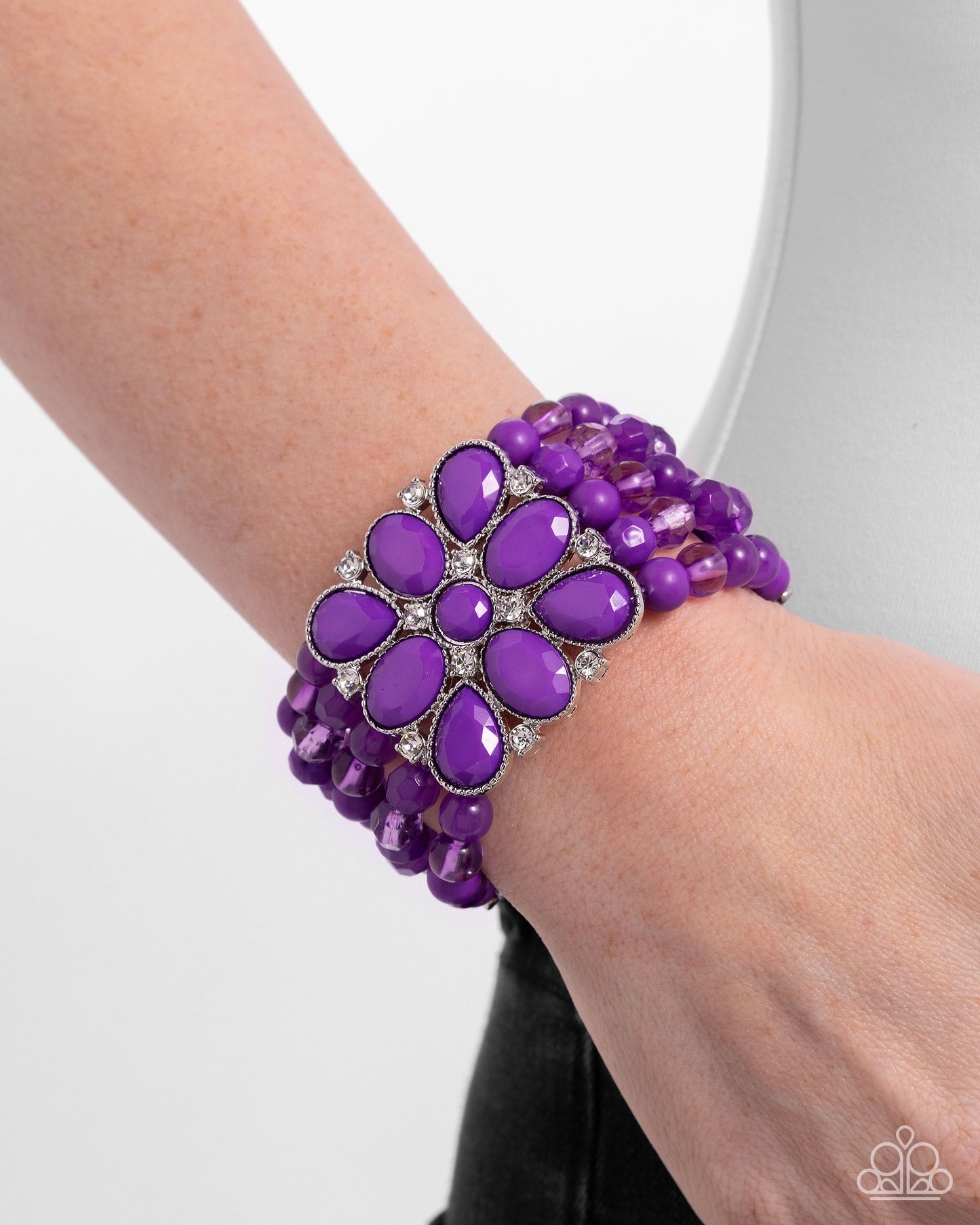 Everything is New Purple Stretch Bracelet - Paparazzi Accessories