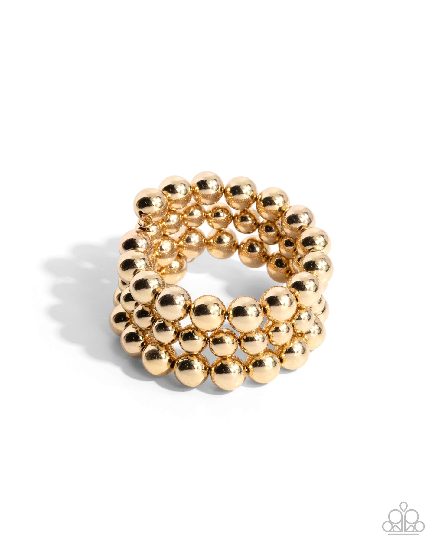 Refreshing Raindrops Gold Coil Bracelet - Paparazzi Accessories