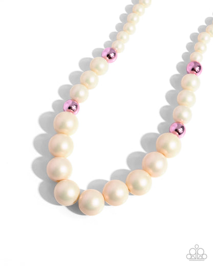 Pearl Platoon Pink Complete Look Necklace and Bracelet Set - Paparazzi Accessories