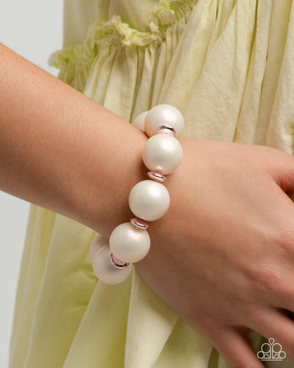 Pearl Platoon Pink Complete Look Necklace and Bracelet Set - Paparazzi Accessories