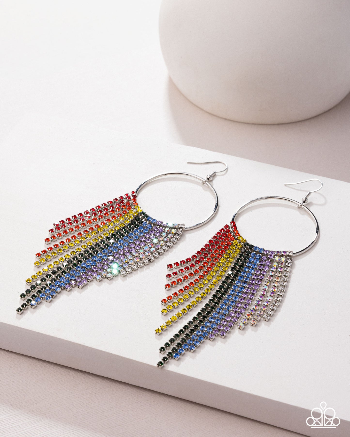 Streamlined Shimmer Multi Earring - Paparazzi Accessories