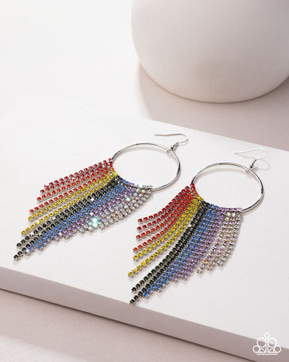 Streamlined Shimmer Multi Earring - Paparazzi Accessories