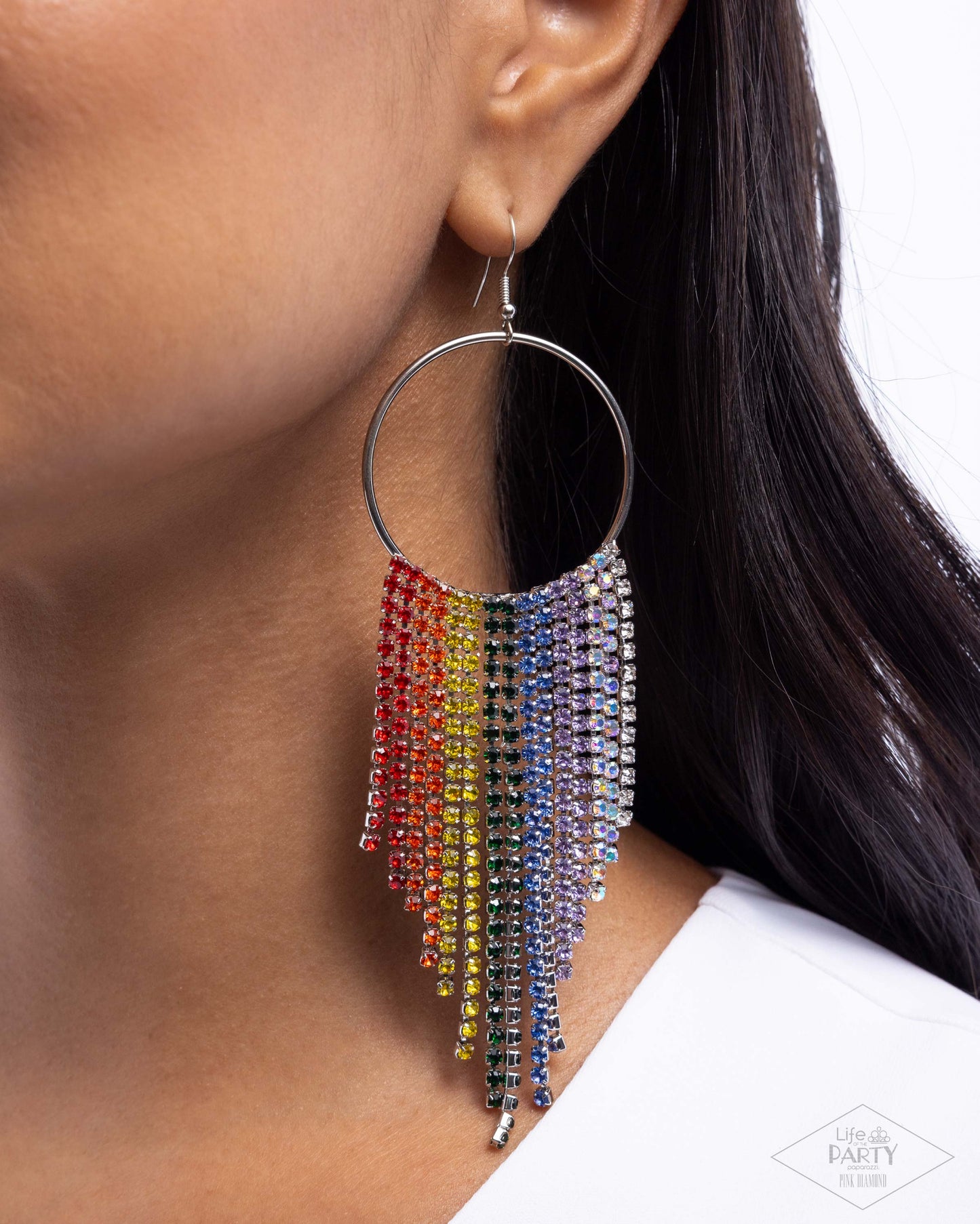 Streamlined Shimmer Multi Earring - Paparazzi Accessories