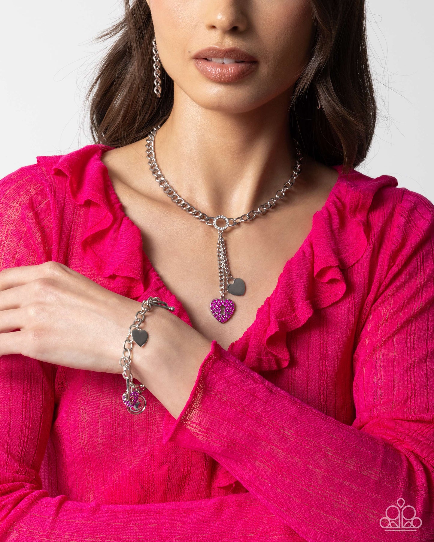 Momentary Bliss Pink Complete Look Necklace and Bracelet Set - Paparazzi Accessories
