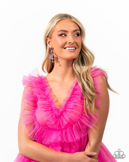 Flamingo Freestyle Pink Post Earring (LOP January 2025) - Paparazzi Accessories