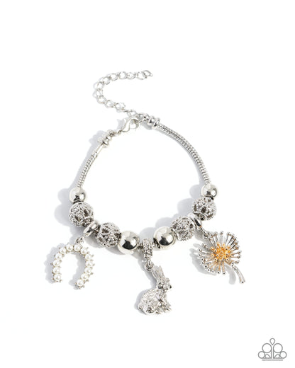Graceful Godsend White Clasp Bracelet (February 2025 LOP) - Paparazzi Accessories
